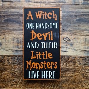 Halloween shadow box decor sign- NWT
